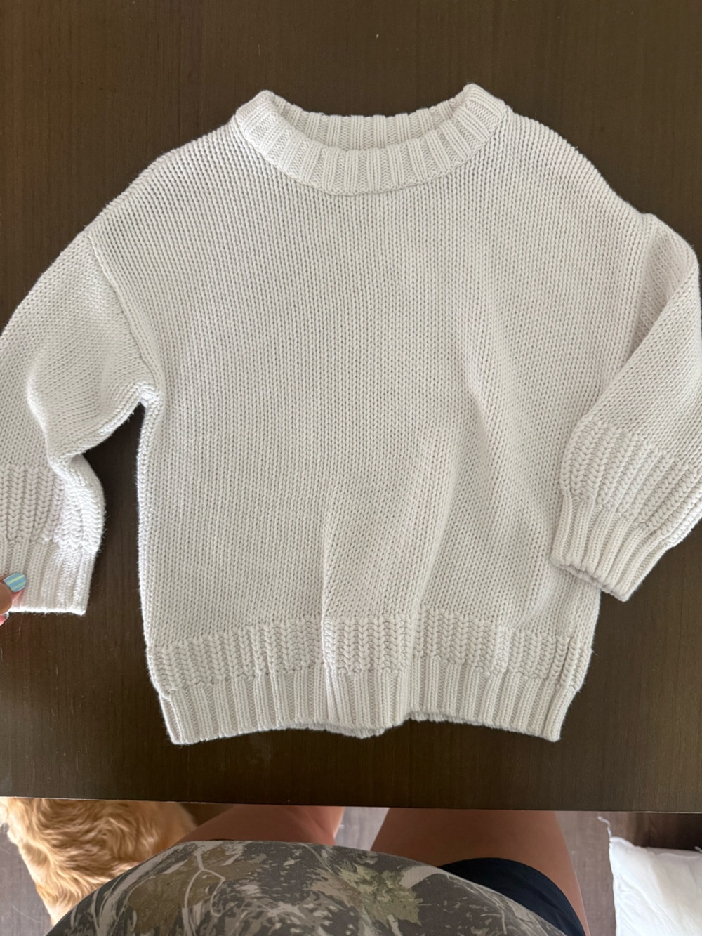 Zara Off-White Knit Pullover Sweater